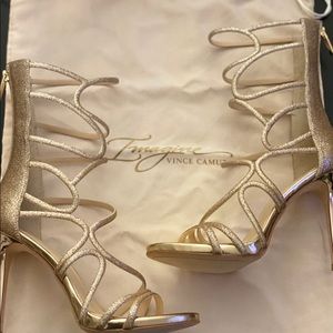 New Vince Camuto Champagne Gold Sandal